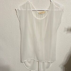 Lost April Chic Sheer White Women's Blouse